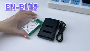 PALO EN-EL19 EN EL19 ENEL19 Camera Battery & Charger for Nikon Coolpix W100 W150 S100 S2500 S2600 S3100 S3200 S3300 S3500 S6400 S6600 S6800 S6900 S7000 S4100 S4150 S4300 S4500 S5200 CCD camera