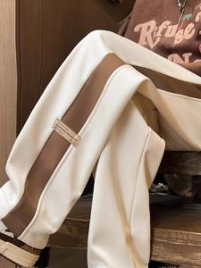 Quần Dài Thể Thao Nam Ống Đứng Rộng Rãi Mùa Thu Quần Dài Cotton Thoải Mái Cạp Vừa Quần Dài Thường Ngày Cho Thanh Thiếu Niên