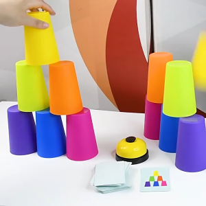 Stacking Cups Game Educational Colour and Shape Matching Game Party Gift