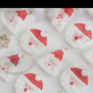 Santa Claus Christmas Cake Slice Scented Candle Party Gift Home Decoration