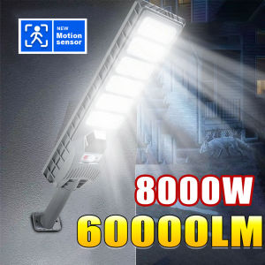 600000LM 8000W LED Outdoor Solar Lights Motion Sensor External Solar Lamp Sunlight Motion Sensor Street Garden Wall Light
