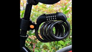 Khóa dây xe đạp 5 số dài 1.2m đổi được mã Tặng 1 đèn led cắm cổng USB