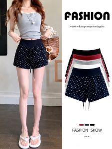 YISOF | Sporty Dot Print High Waist Shorts