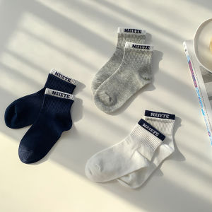 ถุงเท้าเด็กผู้ชายถุงเท้าครึ่งแข้งสีขาวสำหรับเด็กถุงเท้ากีฬาระบายอากาศได้ดีแบบบางใส่ช่วงฤดูใบไม้ผลิและฤดูใบไม้ร่วงสำหรับเด็กวัย5-12ขวบ