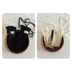 Girl Socks Spring and Autumn Pure Cotton Kids Ballet Style Strap Tube Socks Korean Style Western Style Baby Girl Stockings