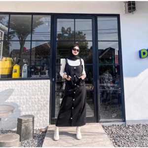 OVERALL JUMPSUIT CARGO ROK KOREAN STYLE WANITA REMAJA DRESS