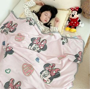 Double-Sided Fleece Baby Nap Blanket Sleeping Cover Plush Car Sofa Blanket Air Conditioning Quilt