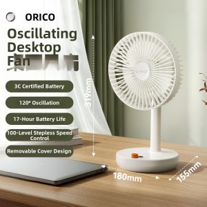 ORICO | USB Charging Long Battery Life Lightweight Quiet Desk Fan