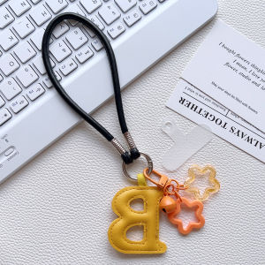 Fashionable Leather Letters Paired With Creative Cartoon Wristbands Mobile Phone Universal Lanyards And Accessory Pendants