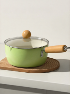 ACA | Baby Ceramic Non-Stick Auxiliary Food Pot One-Person Noodles Cooking Pot Steaming Integrated Soup Pot Durable Stove Universal