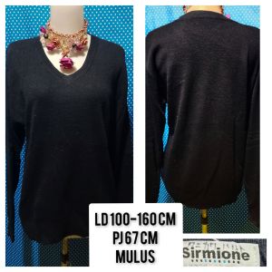 ATASAN WANITA BAJU RAJUT HITAM(SIRMIONE) 566