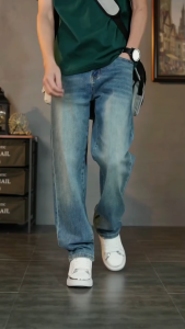 Quần Dài Jean Nam Màu Xanh Lợt Chất Cotton Thoải Mái Chuẩn Form Việt - TP Jeans