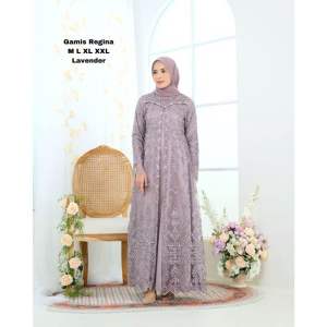 Gamis Regina size M-5L Fashion Muslim Terbaru Baju Pesta dan Dress Kondangan Bahan Tile Mewah Tersedia Ukuran Jumbo