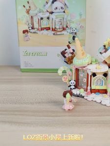 ️现货️ReadyStocks Panda ice cream house blocks toys LOZ 积木 1380 熊猫 冰淇淋屋 场景 拼装 玩具 男女生 创意 礼物