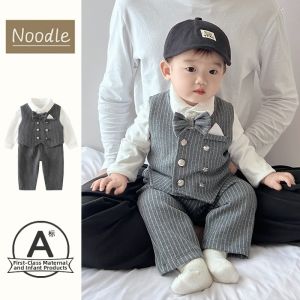 Boys Tuxedo Suit Set For Toddler Autumn Wear