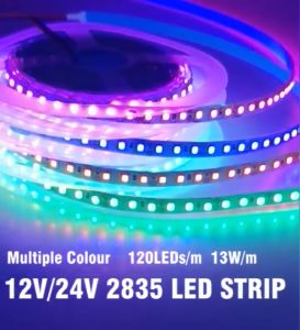 DC12V/24V 2835 LED Strip Light 10M/5M multiple colour 120led/m LED Lights High Brightness Neon Led flexible Light Strip Colorful 9 colors