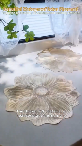Lotus Insulation Pad Heat PVC Heat Insulation Placemat Washable Decorative Dining Table Mats