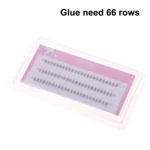 HNKMP | 1 Set Comic Lower Lash Extension Clusters No Glue Need Bottom Eyelashes Natural Self Adhesive False Eyelashes Eye Makeup Tool