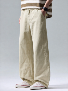 Wood soon | Vintage American Patchwork Work Trousers Spring Loose Wide-leg