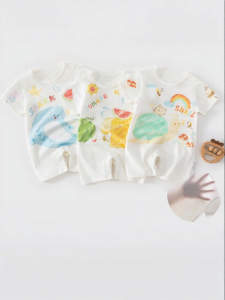 Usbettas | Summer Lightweight Cotton Breathable Romper Shortsleeve Baby Clothes