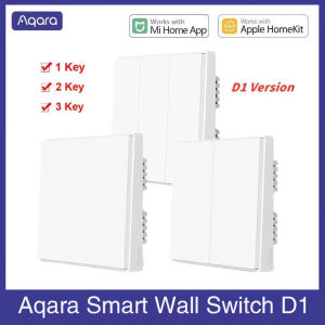 Aqara | Aqara Smart Wall Switch D1 ZigBee Light Switch Button Smart Home Remote Control Fire Wire With /NO Neutral For Mi Home Homekit