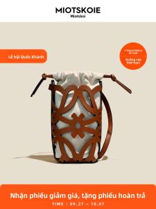 Túi Đeo Chéo Bằng Vải Bạt Da Mini Phong Cách Retro Cho Nữ Túi Đựng Điện Thoại Di Động Túi Đeo Vai Túi Đeo Chéo Mùa Hè