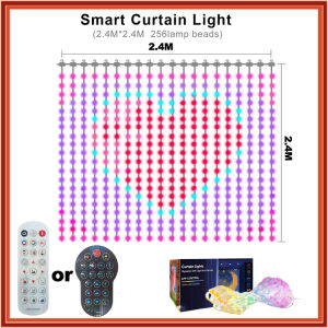 Smart Curtain Lights RGBIC LED Window String Lights APP Remote Control DIY Pattern Text Scene for Christmas Wedding Holiday