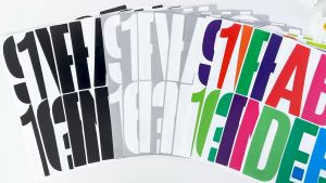 4 Sheets/Set 5 Inches Waterproof Large Colourful Alphabet Numbers Stickers Decals Decoration DIY