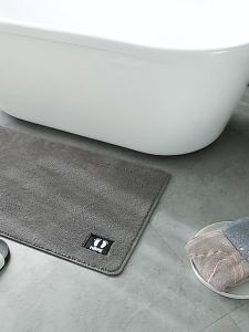 Thảm Lau Chân Home Họa Tiết Trơn Chất Nỉ Pha Len Mịn Thấm Hút Tốt Thảm Chùi Chân Đế Cao Su Chống Trơn Trượt Mềm Mại TIDO TIDO