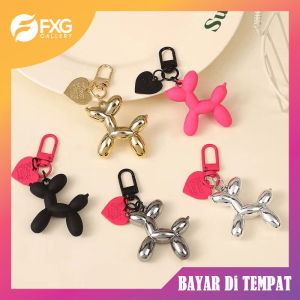 FXG Gantungan Kunci Tas HP Dog Lucu Hati Liontin Love Fashion Wanita Korea KEY22