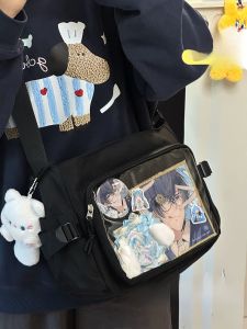 Casual Commuter Large Capacity Candy Colored Cartoon Pattern Tea Talk Meeting Crossbody Bag Womens Shoulder Bag Female Student