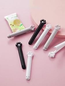 Portable Kitchen Storage Food Snack Seal Sealing Bag Clips Sealer Clamp Plastic Tool Kitchen Accessories Cat Paw Food Bag Clips