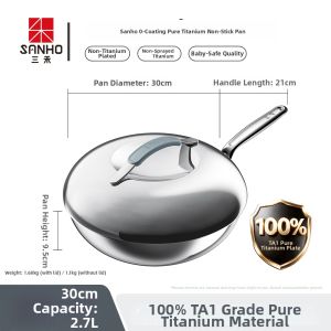 Sanho | Coating-Free Titanium Frying Pan