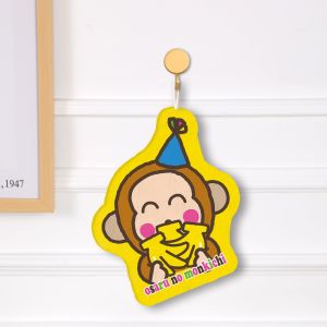 Monkichi Cartoon Hanging Sponge Hand Towel Decorative Small Hanging Ornament Mischievous Monkey Household Cleaning Tool