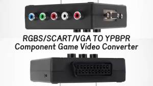 Bitfunx RGBS VGA to YPBPR Component Converter SCART to YPBPR YCBCR For Retro Game Consoles Nintendo 64 PS1 PS2 Dreamcast