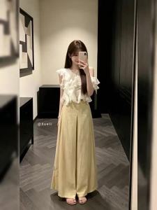 Ge·an·fei | Korean Style Off-Shoulder Ruffled Summer Women Suit