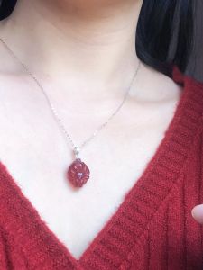 Dây Chuyền Sói Sói Đuôi Chín Hạt Ngọc Trai Quả Mâm Xôi Màu Đỏ Của Thiên Nga Tự Nhiên Cho Phụ Nữ Quà Tặng Cho Bạn Thân