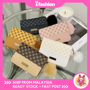 IFASHION 1547 Womens Short Zip Pouch Purse Wallet Multi Card Wallet Pu Leather Dompet Pendek Perempuan