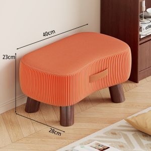 LJXZ | Creative Short Stool Home Use Soft Cushion Entrance Shoe Changing Bench
