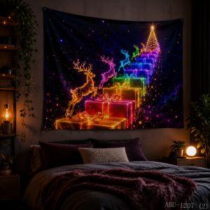 VIKAMA Neon Tím Xanh Lướt Sóng Sóng Trăng Đêm Đầy Sao Đại Dương Tấm Thảm Polyester Chống Thấm Nước Trang Trí Nhà Cho Phòng Ngủ Phòng Khách Ký Túc Xá