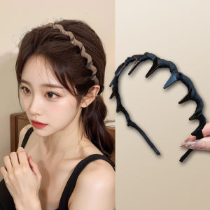 Cloth Wrapper High Skull Top Headband Female 2024 New Arrival for Face Wash Toothed Non Slip Hair Pressing Headwear Broken Hair Organize Fantastic