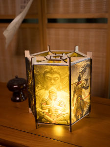 Handmade Lantern Lighting DIY Material Kit Chinese Ancient Palace Lantern Style Black Myth Monkey King Themed Festival Gift