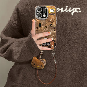 Cute Cat Design Phone Case for OPPO Reno Series Full Lens Coverage Anti-Fall with Lanyard Womens Style Silicone Protective Shell