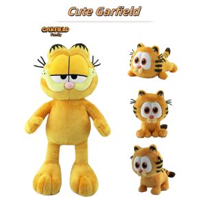 Bandai | Kawaii Garfield Cat Anime Plush Toys Cute Garfield Family Odie Stuffed Anime Plushies Kawaii Cartoon Peluche Dolls Gifts Kids