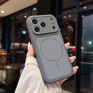 szhaiyu | New Official Liquid Silicone Magnetic Phone Case for IPhone 16 Plus 13 14 15 16 17 18 Pro Max for Magsafe Protector Cover