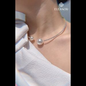 Dây chuyền choker vòng tay dạng kiềng Eleanor Accessories bộ trang sức đính đá ngọc trai nhân tạo phụ kiện trang sức 5578