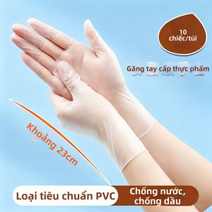 DINGQING | Găng Tay PVC Dùng Một Lần cho Chăm Sóc Làm Đẹp Không Ngạt