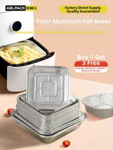 AICANLE | Air Fryer Disposable Aluminum Foil Pans and Baking Trays