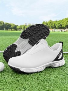 Korean Style Mens Golf Shoes Outdoor Waterproof Breathable Zipper Tassel Retro British Style Sporty Fitness Fans Supplies
