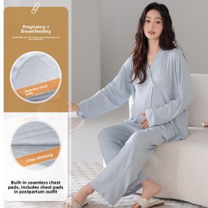Miiow | Pregnancy Sleepwear with Built-in Pads Summer Lightweight Set